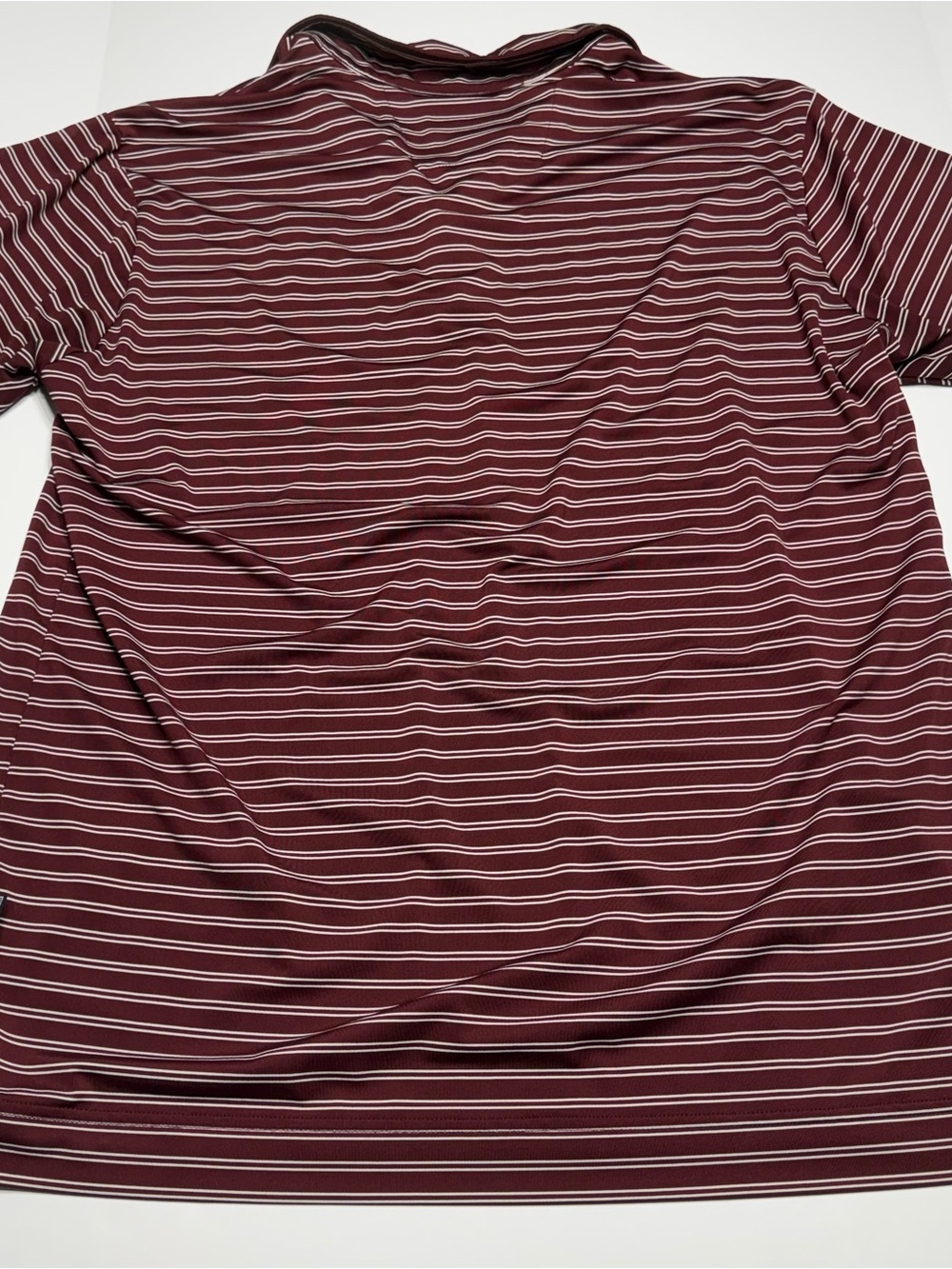 Pro Celebrity | Shirts | Mens Maroon Striped Polo With Embroidered ...